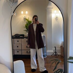 Brown double breasted blazer